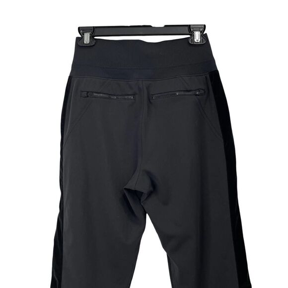 Athleta Venice Velvet Stripe Jogger Pants Sz S black - Picture 9 of 11